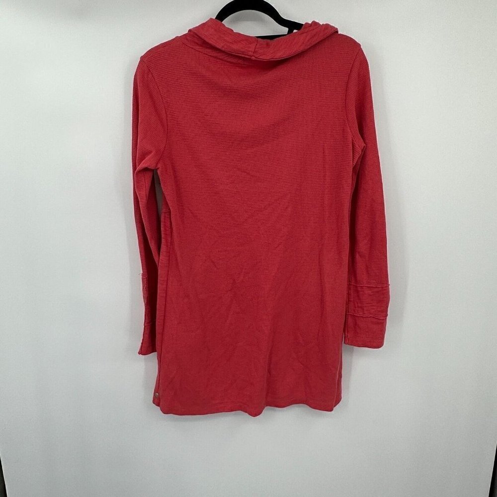 Neon Buddha Womens Sweater XS Pink Casual Cowl Neck Stretchy Pullover Active - Picture 2 of 11